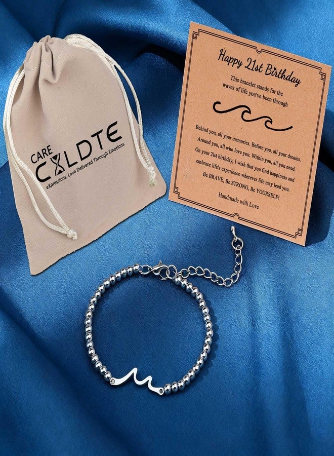 CXLDTE 21st Birthday Gifts for Her, Happy 21st Birthday Decorations 21 Year Old Bracelet Jewelry Gifts Ideas for Her Young Woman Her Daughter Best Friend Besties - Image 5